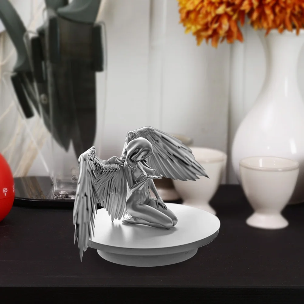 Статуэтка на коленях с ангелом уличное украшение полимерный Декор для дома