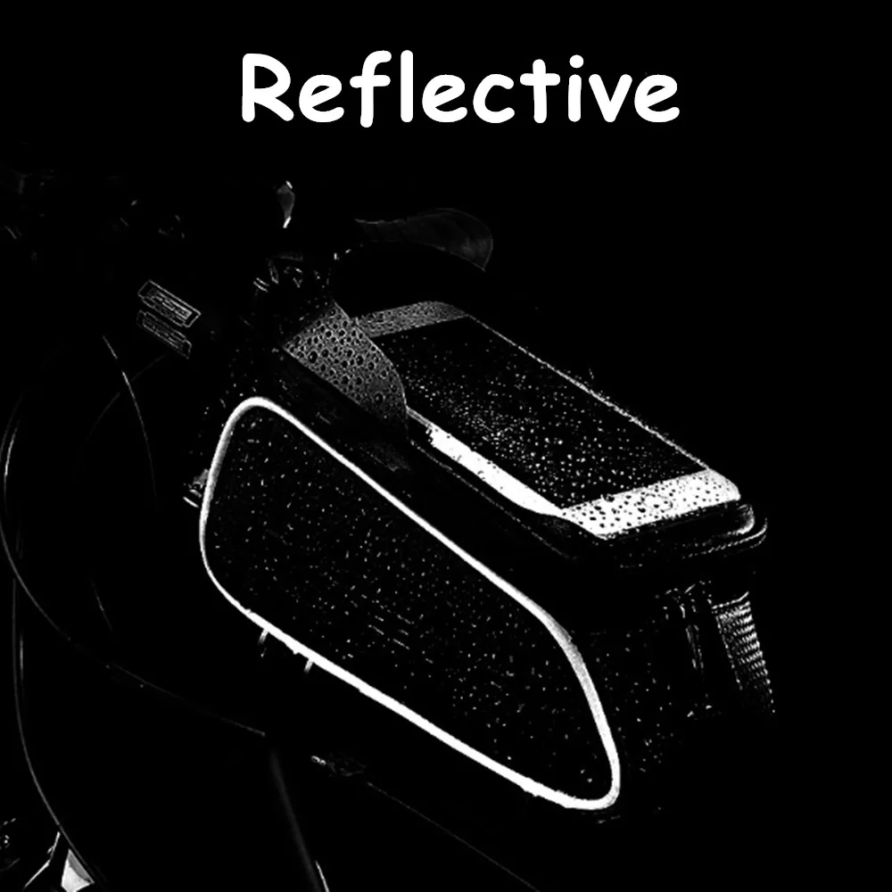 Сумка на переднюю раму велосипеда водонепроницаемая черная вместительная сумка