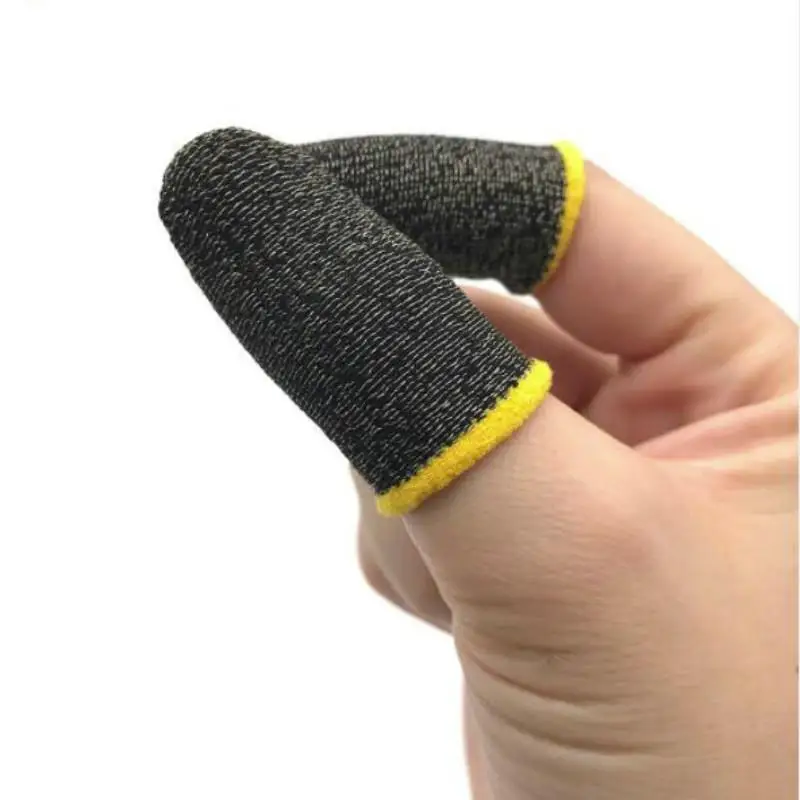 

10Set(20pcs) 18-Pin Fiber Silver Finger Cover Game Control Sweat Proof Non-Slip Gaming Finger Thumb Sleeve Gloves