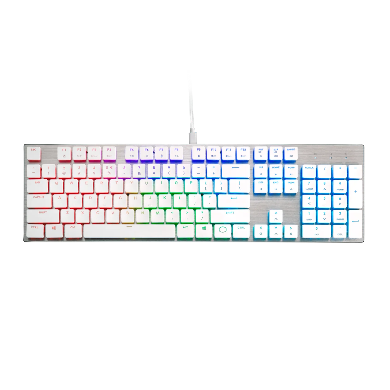 Master Sk650 Mechanical Keyboard Rgb Lighting Effect Cherry Mx Low Red Switch 104 Key Full Key Without Punch
