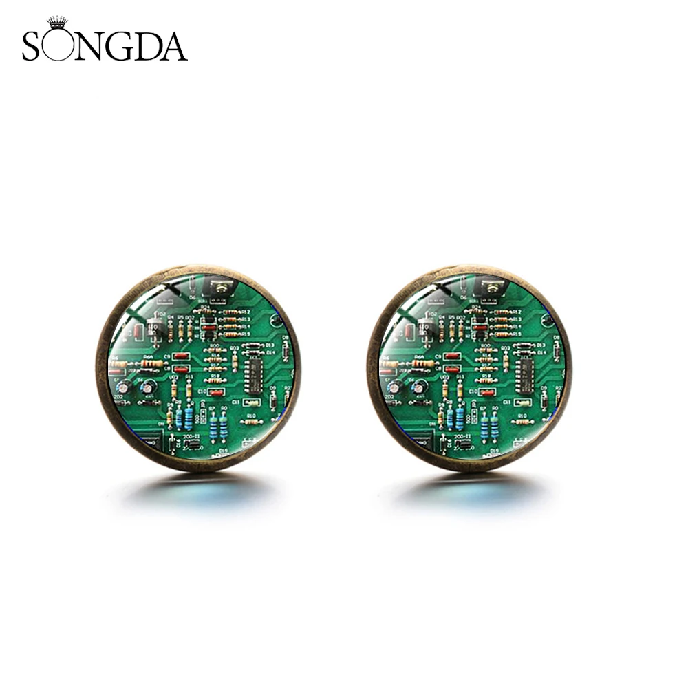 Новинка компьютерная печатная плата ушной гвоздь Модные женские мужские