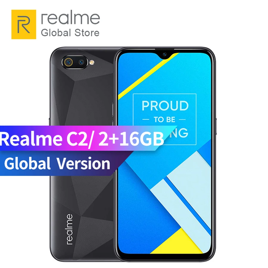 Глобальная версия realme C2 2 Гб ОЗУ 16 ПЗУ 15 5 HD + полный экран 13 Мп AI двойная задняя