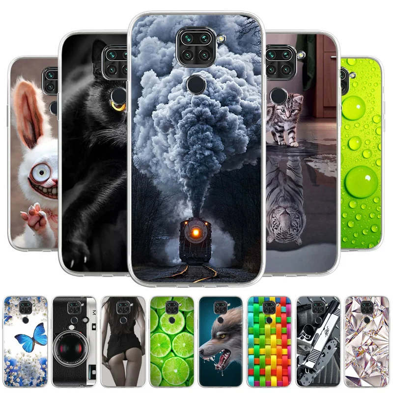

For Xiaomi Redmi Note 9 Global Edition Case For Xiaomi Redmi 10X 4G Case Silicone Soft TPU Phone Case Cute Cat Animal