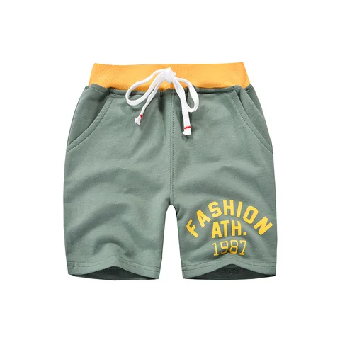 Шорты TUONXYE для мальчиков, однотонные Хлопковые вязаные штаны с поясом для подростков, для отдыха, спортивная пляжная одежда