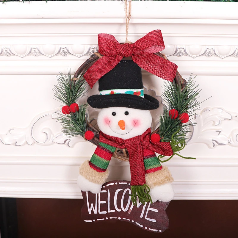 

Рождественский венок, входная дверь, знак приветствия, декор с Санта/снеговиком/лосем, кукла, подвесная Домашняя вечеринка, гирлянда для нас...