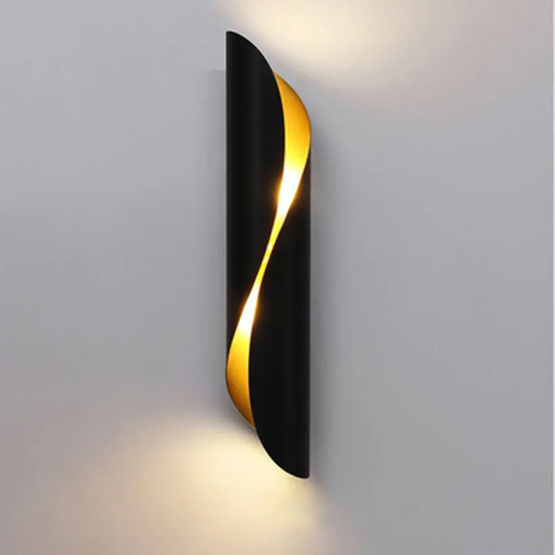 Современный Алюминий трубка настенный светильник E27 светильники золотистый и