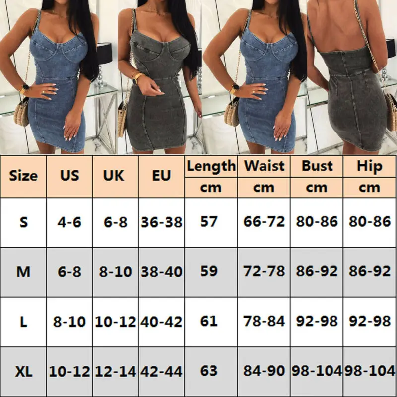 Сексуальное женское джинсовое платье на бретельках без рукавов с v-образным