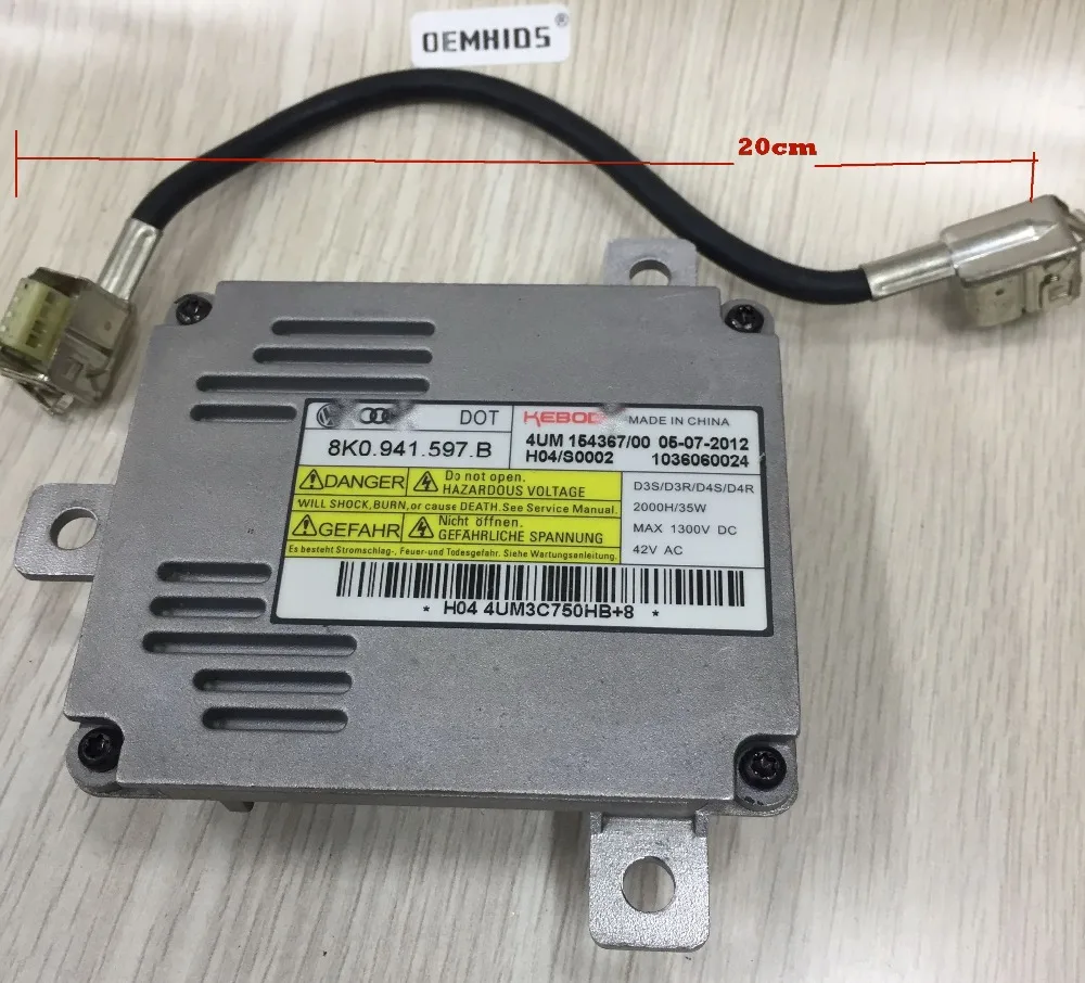 1 шт OEM xenon HEBODA D3S для A6 A4 A3 Q5 Q3 Passat Je tta скрытый балласт+ провод 1036060024 8K0941597B