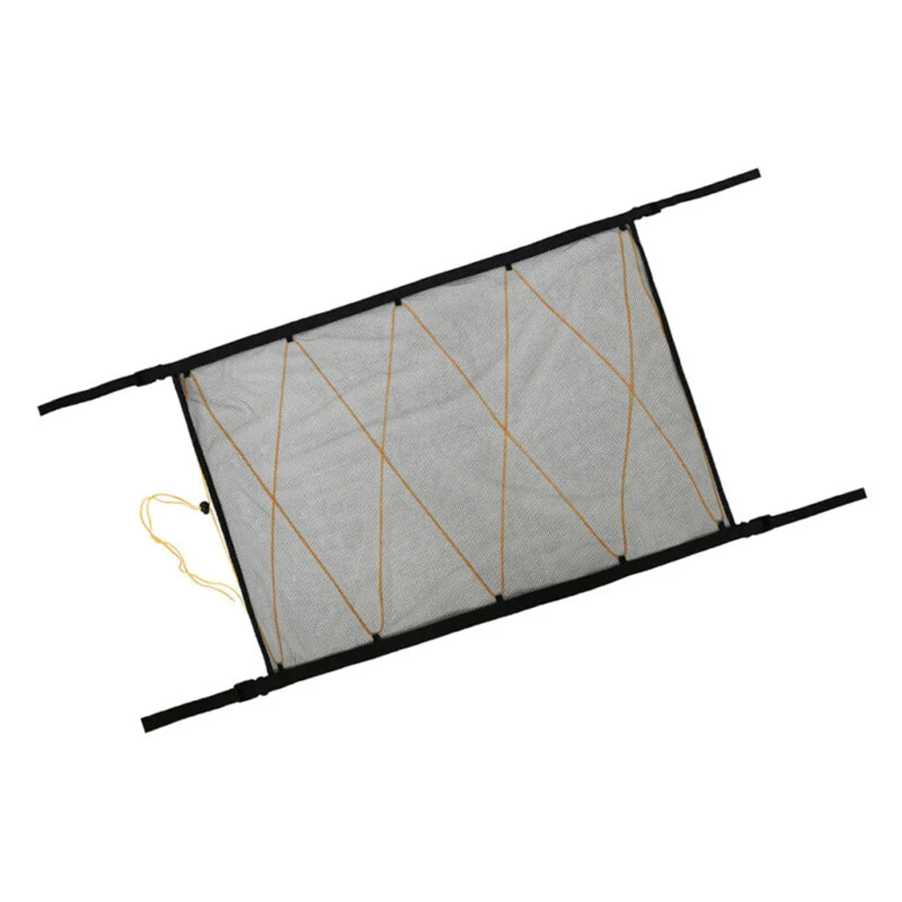 

Black Car Roof Parts Storage Bag Accessories Ceiling Cargo Mesh Polyester