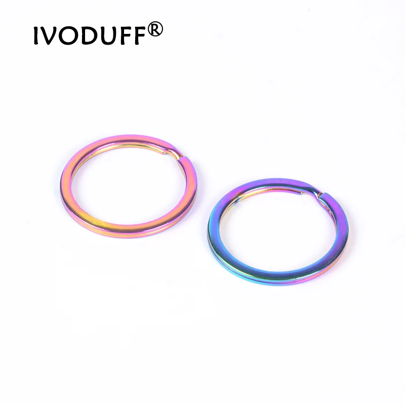 10 шт. Радужное кольцо для ключей в виде сердца и звезд