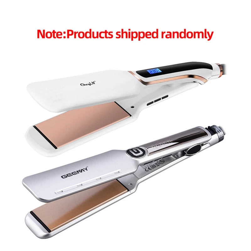 

CkeyiN Infrared Heating Hair Straightener LED Display Curler Hair Straightening Irons Smooth Flat Iron Wet Dry Corrugation