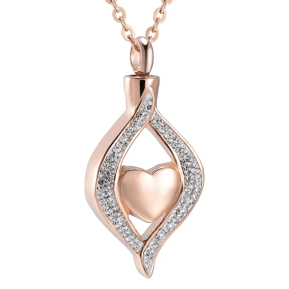 K9240 кристальная капля сердечко кремация ювелирные изделия для пепла из