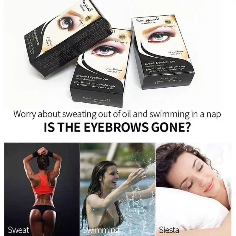 Водостойкий тонировочный крем для бровей ресниц стойкий карандаш краска