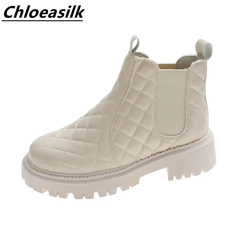 

Waterproof And Non-Slip Snow Boots Cotton Shoes Women's Winter New Velvet Platform Single Boot Lady Martin Boots
