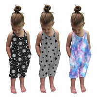 2021 summer cotton toddler girl baby kids jumpsuit one piece star print strap romper summer outfits summer romper playsuit2