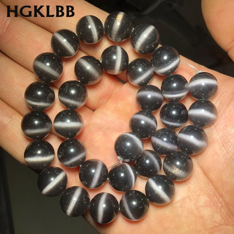 HGKLBB красный кошачий глаз Опал Камень Круглые бусины для изготовления ювелирных