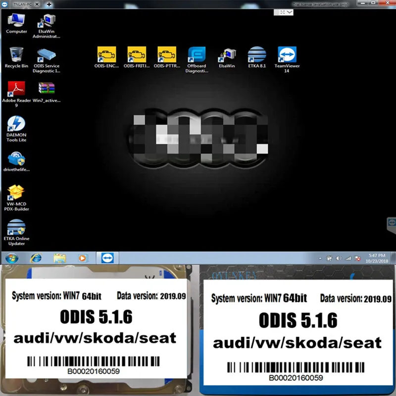 ODIS 5.1.6 для VW для Skoda для Audi для SIAT obd сканер VAS 5054A OKI диагностическое программное обеспечение поддержка онлайн работы и Bluetooth
