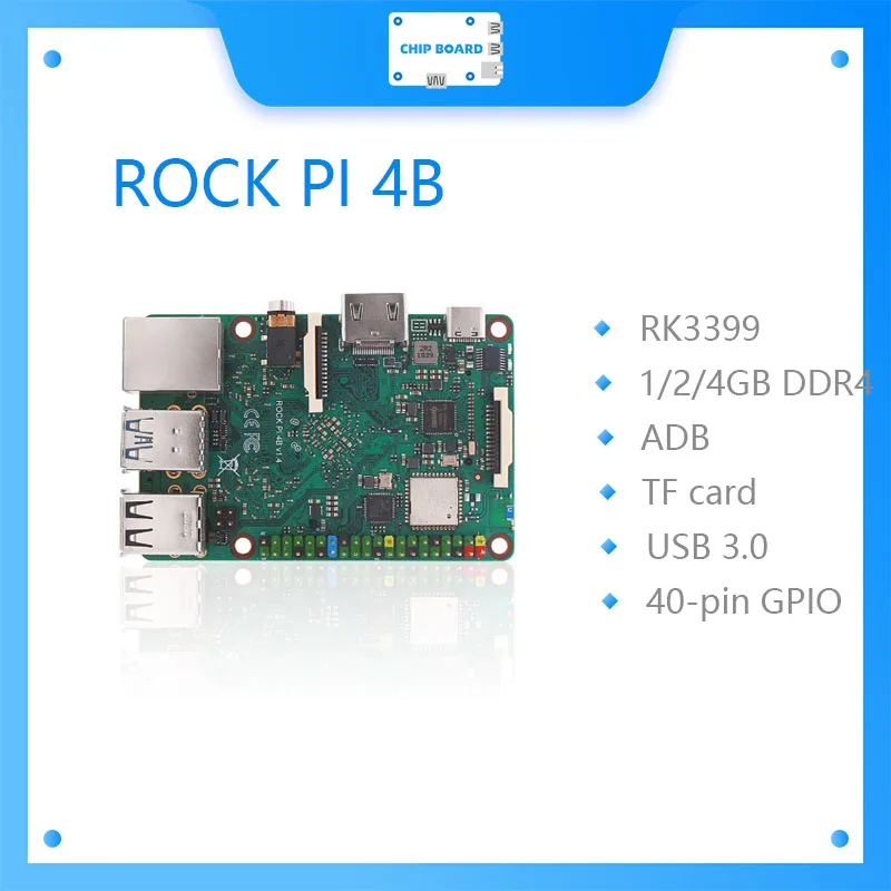 Rockpi 4B V1.4 Rockchip RK3399 Cortex шестиядерный SBC/одноплатный компьютер совместимый с