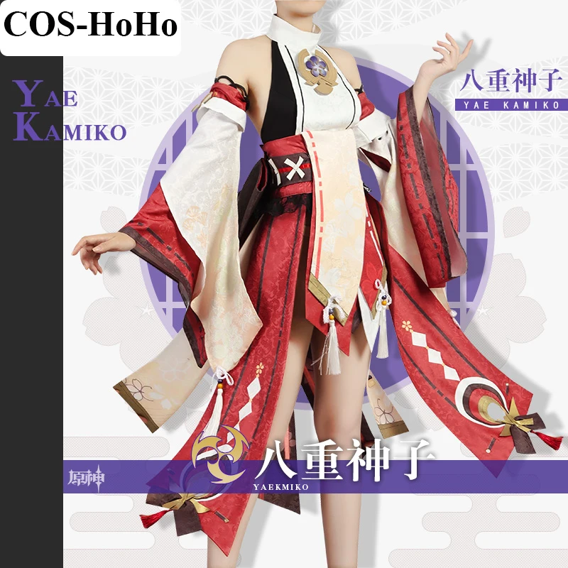 

COS-HoHo Anime Genshin Impact Yae Miko Game Suit Elegant Kimono Uniform Cosplay Costume Halloween Party Role Play Outfit Women
