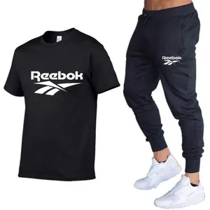 2021 hot men casual tracksuit summer clothes sportswear two piece set t shirt brand track clothing male sweatsuit sports suits free global shipping
