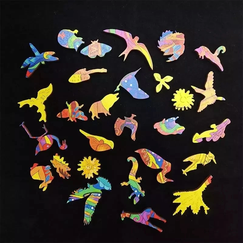 

Wooden Puzzle For Adults Children DIY Wooden Puzzles Each Piece Is Animal Shaped The best Christmas Gift Wooden Jigsaw Puzzle