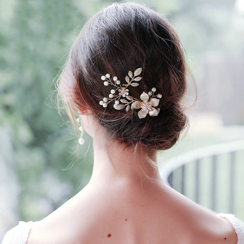 Заколки для волос на выпускной свадебная прическа аксессуары модные золотые