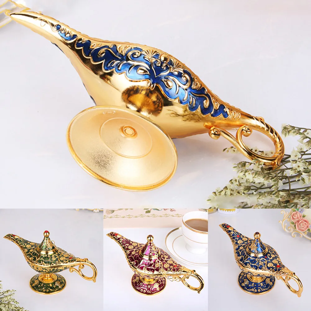

Ретро европейские ремесла Aladdin волшебная лампа Декор для дома и клуба цинковый сплав креативное ремесло украшение лампа для желаний