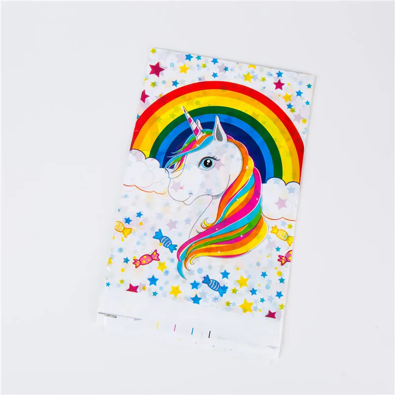 Украшения для вечеринки в виде единорога Детские принадлежности чашки-баннер