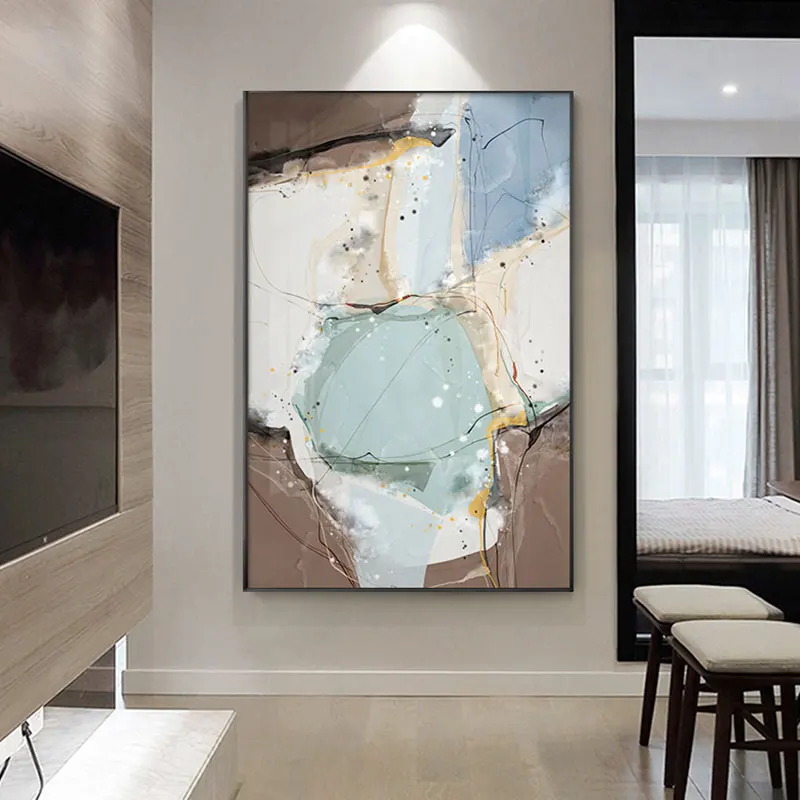 

Abstract Wall Art Canvas Colors Mixing Posters and Prints Harmonious Canvas Painting Wall Pictures for Living Room HD Home Deco