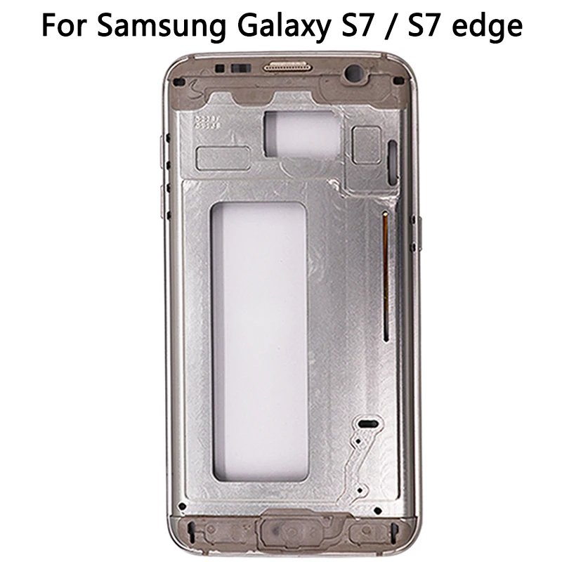 Оригинальная средняя рамка S7 G930 для Samsung Galaxy edge G935 задняя металлическая пластина