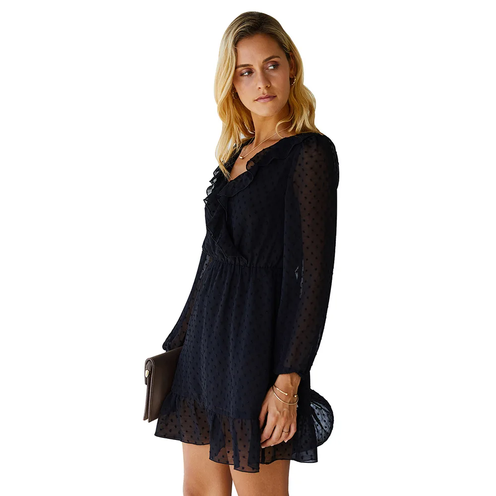 

High Street Sexy Dress Women's 2020 Spring Fashion High Waist Ruffle Skirt Female Casual Loose Fitting Women Dress New