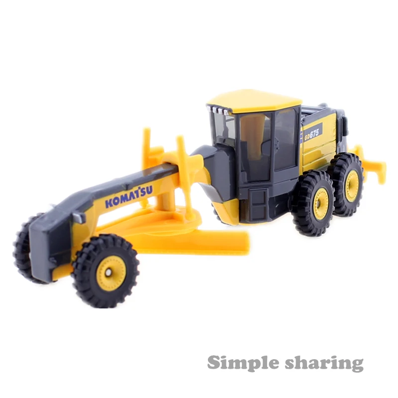 Автогрейдер Tomica длинного типа No.140 модель автомобиля Komatsu 1/81 Takara Tomy металлическая