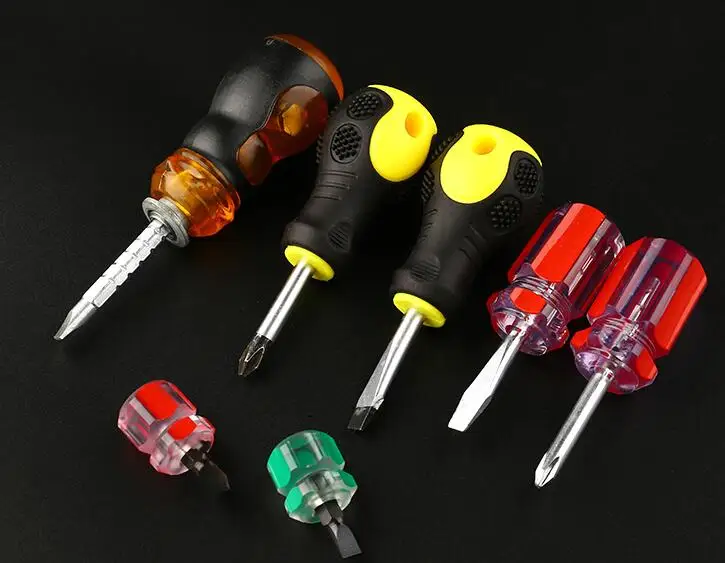 Short handle turnbuckle screwdriver Ultra short cross flat plum Retractable Mini dual purpose small | Инструменты