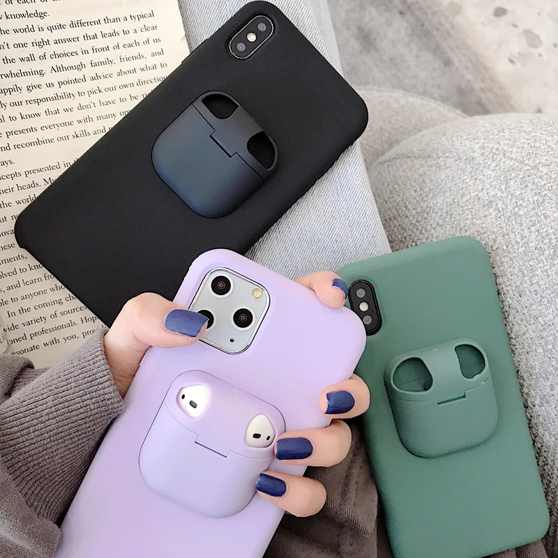 Чехол для iPhone 11 Pro Max чехол Xs Xr X 8 7 6 6s Plus AirPods 2 1 pro силиконовый мягкий AirPods3