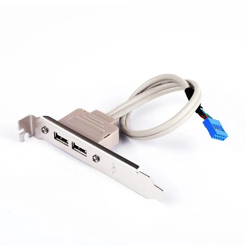 

2 порта USB 2,0 до 9 контактов основной платы заголовок кронштейн Удлинительный кабель для компьютера задняя панель кронштейн 9 контактов станд...