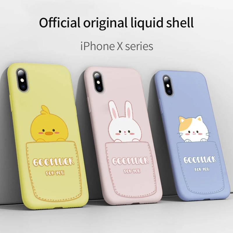 Милый мультяшный чехол с котом для iPhone 6 6S 7 8 Plus X XR Xs Max силиконовый бампер 11 Pro