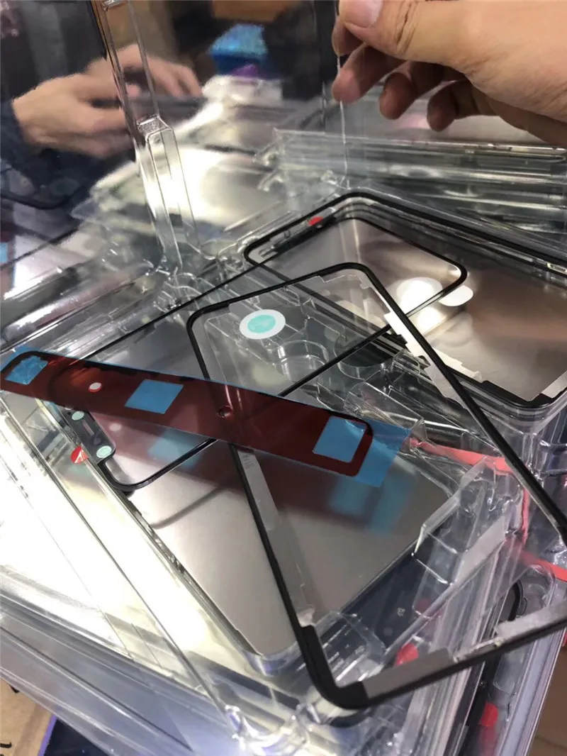 4 в 1 передний экран внешнее стекло объектив с OCA и рамка сборе для iPhone X XS MAX