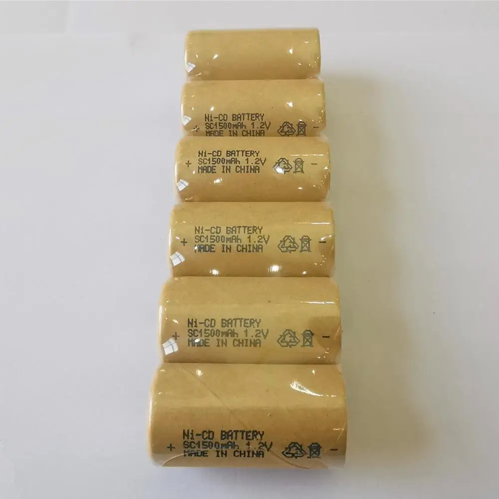Seavpray 6 шт. 1.2В Ni CD SC1500mAh аккумуляторы 10C с вкладками аккумуляторная батарея для