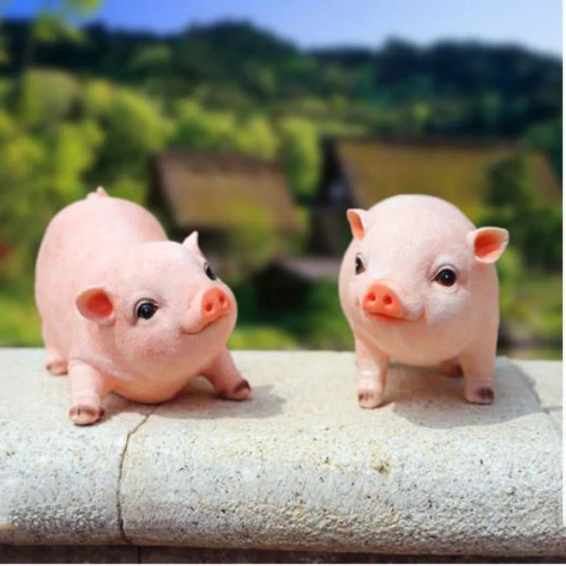 

Diy Garden Decoration Garden Decoration Creative Gift Pig Animal Model Resin Crafts Collection Static Display Children's Gifts