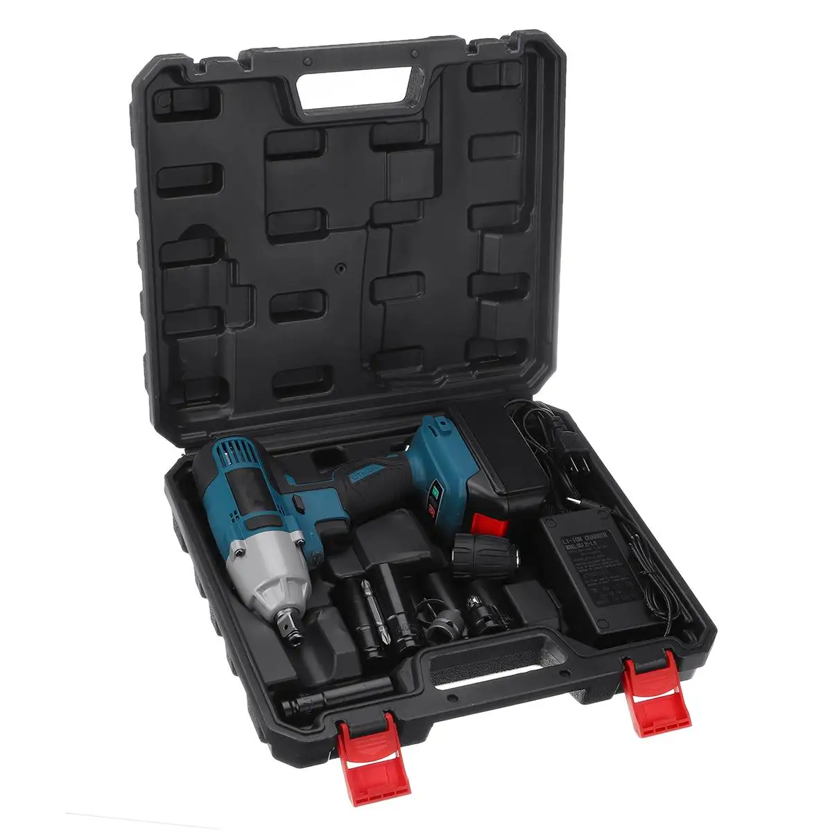 

98VF/128VF 320Nm Electric Brushless Impact Wrench Cordless Socket Wrench with Socket Set Rechargeable Hand Drill Power Tools