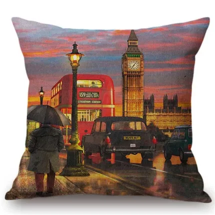 Paris Венеция Лондон Декорации домашнее украшение подушки Чехол для косплея во