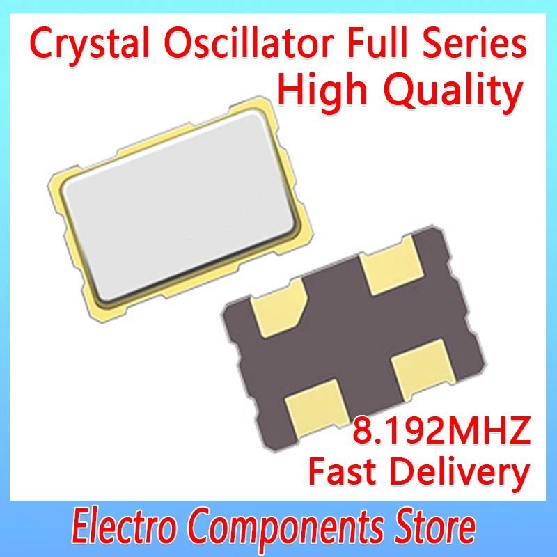 

5Pcs/Lot Active Patch Crystal 5032 OSC 5*3.2 8.192MHZ 8.192M Oscillators Small SMD Seam Sealed Clock Crystal Oscillator Units