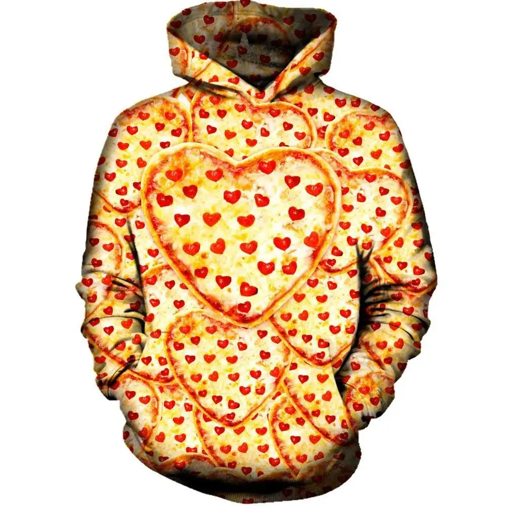 

2020 PIZZA LOVE UNISEX Streetwear Fashion Hoodies Homme Clothing Mens Hooded Sweatshirt