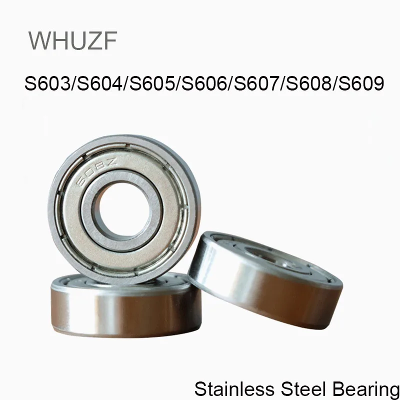 

WHUZF 10Pcs S603 S604 S605 S606 S607 S608 S609 ZZ Stainless Steel Ball Bearing 608zz ABEC-9 8x22x7mm Roller Skates Bearing 608