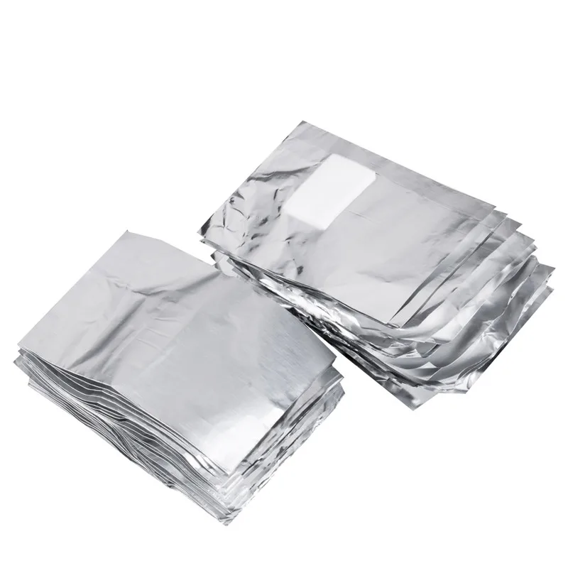 

100Pcs/Lot Aluminium Foil Nail Art Soak Off Acrylic Gel Polish Nail Removal Wraps Remover Makeup Tool