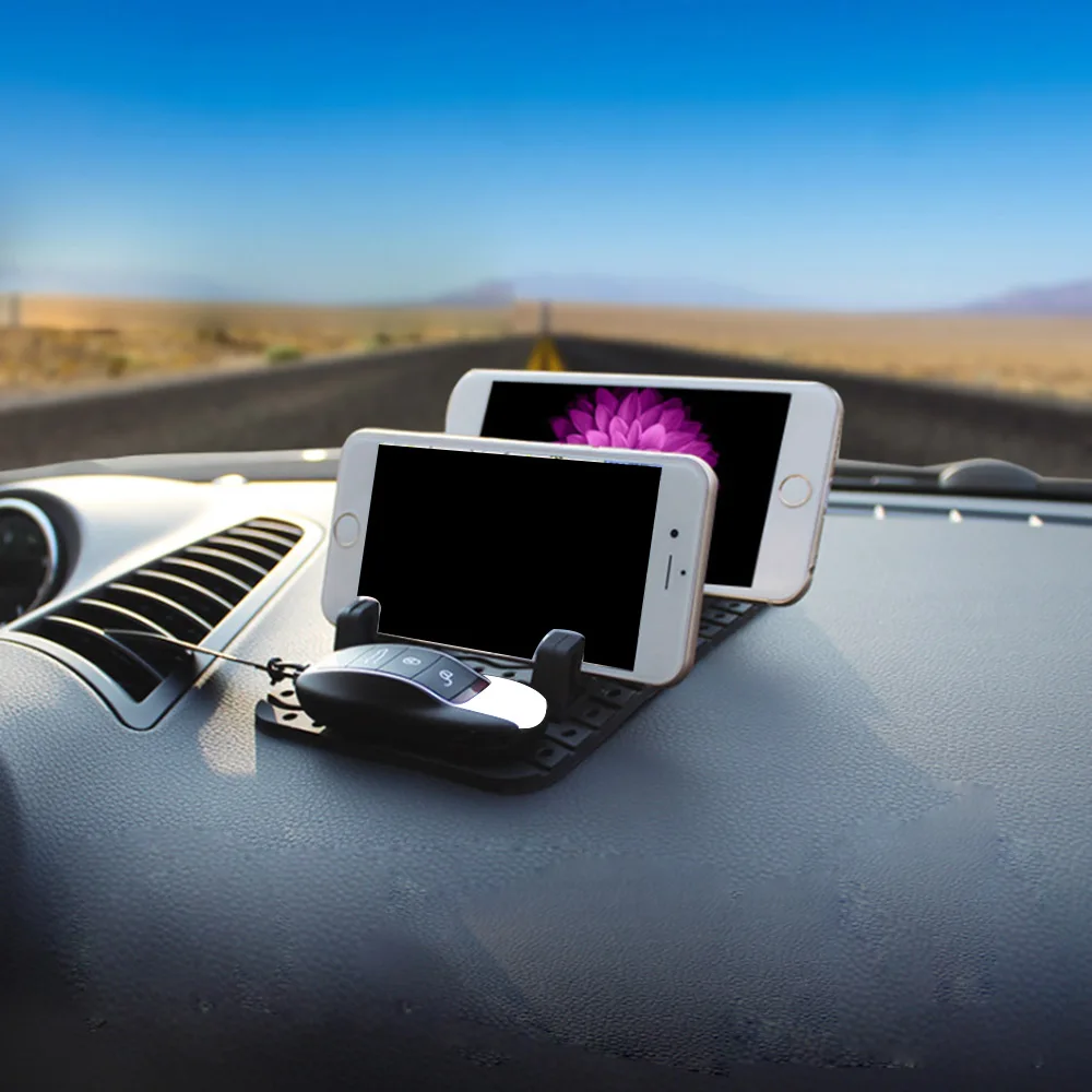 Противоскользящий коврик для приборной панели автомобиля с номером сотового