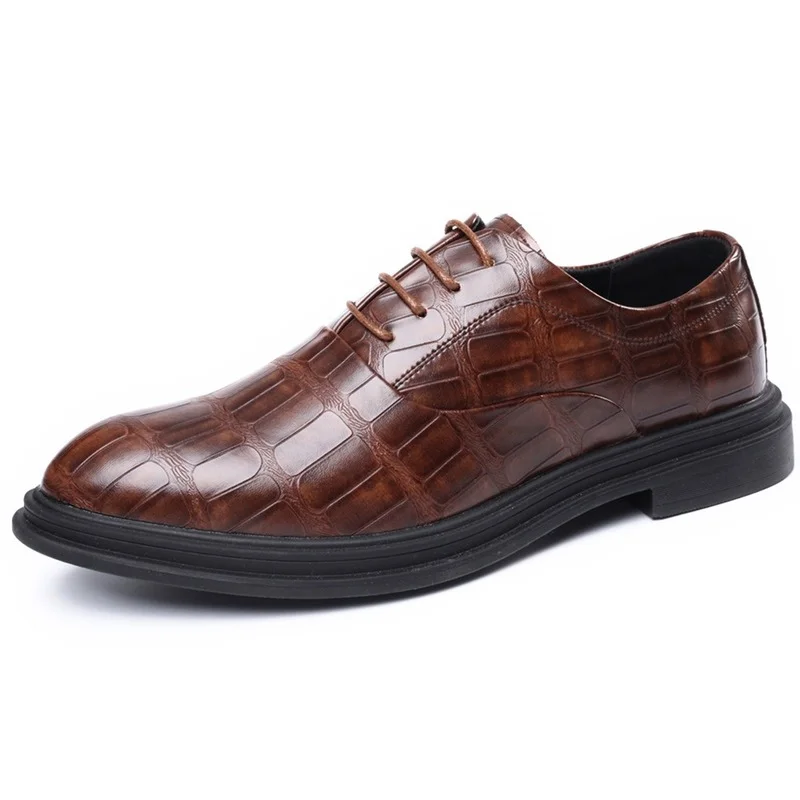 

New Men Dress Shoes Shadow Patent Leather Luxury Fashion Groom Wedding Shoes Men Luxury Italian Style Oxford Shoes Big Size 48