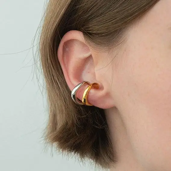 Женские серьги клипсы с инкрустацией готическое модное ювелирное изделие в