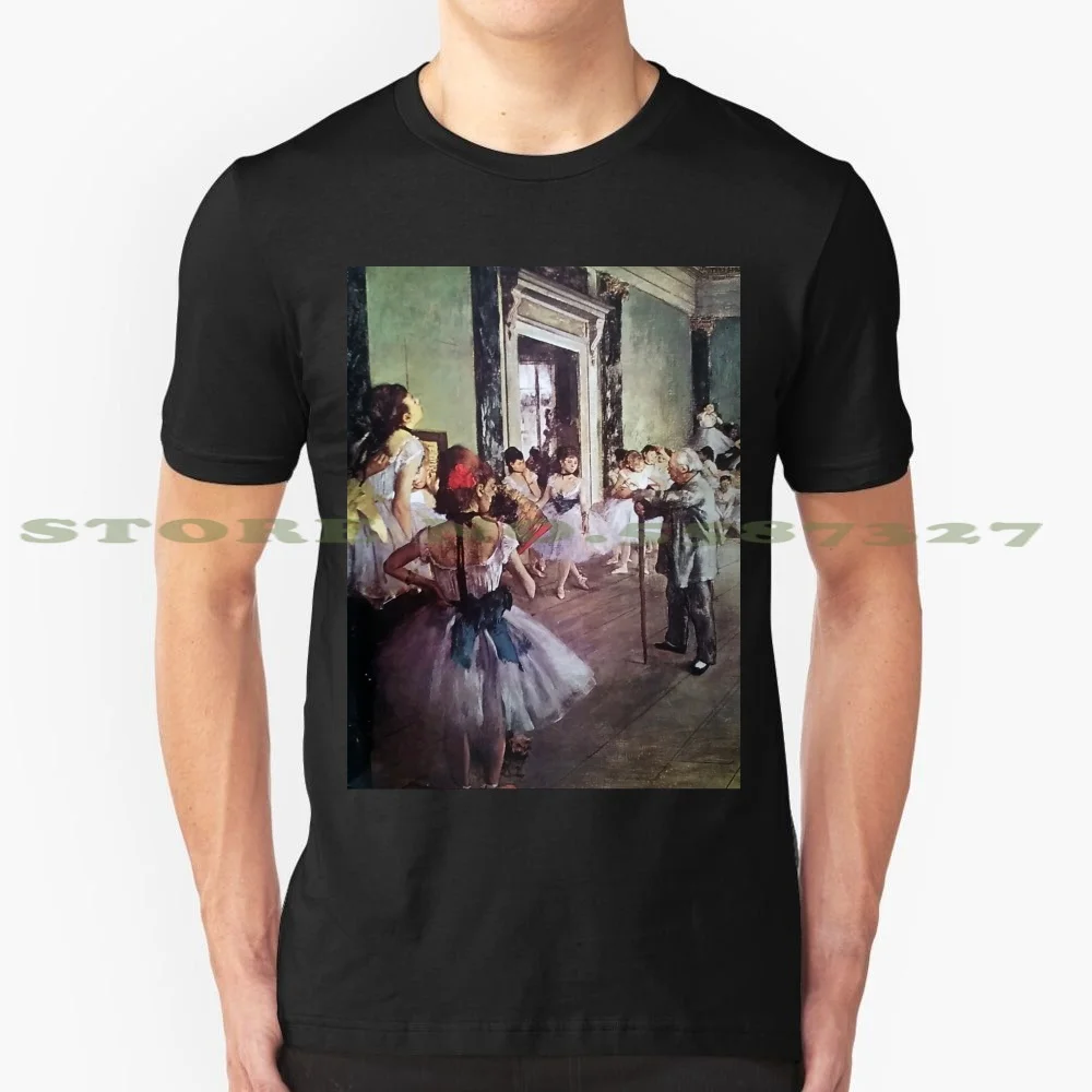 Мужская/Женская футболка Degas черно белая для танцев 19 го века известный