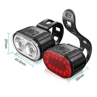 bicycle light lamp battery bike mountain cycle usb rechargeable waterproof bicycle taillight with headlight usb charging bike re